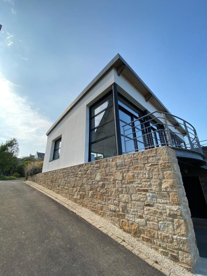 Maison Villa Montmarin Vue Mer Bretagne Nord Vers Roscoff Carantec Morlaix Plouescat Locquenole Avec Son Spa Et Sa Vue Mer Extérieur photo